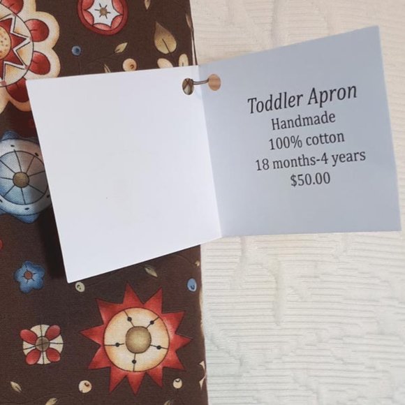 "Nutmeg" Double sided toddler apron. Size 2-4yrs. New. - Picture 4 of 4